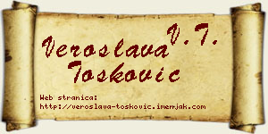 Veroslava Tošković vizit kartica